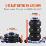 VEVOR Air Jack, 3 Ton 6600 Lbs Triple Bag Air Jack, Airbag Jack With Six Steel Pipes, Lift Up, 3-5 S Fast Lifting Pneumatic Jack, With Adjustable Long Handles For Cars, Garages, Repair Blue - Figura 4