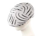 Kangol Swerve 504 Flat Cap – White/Black