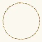 Gliederkette 925er Silber vergoldet mit Knoten - Figura 2