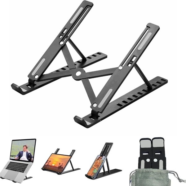 Laptop Stander Notebook Tisch Halter Tablet Halterung Faltbar 7 Winkel Stabil Aluminium Laptop Stand Halterung Tragbar Halter 8 Zoll