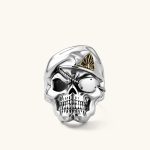 Totenkopf-Ring 925er Silber - Figura 3
