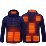 Winter Heated Jacket USB Electric Cotton Coat Zip-up Heater Thermal Clothing Heating Vest For Men - Figura 2